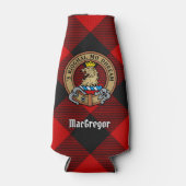 MacGregor Wappen über Rob Roy Tartan Flasche Coole Flaschenkühler (Vorderseite)