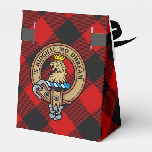 MacGregor Wappen über Rob Roy Tartan Gefälligkeits Geschenkschachtel (Rückseite)