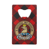 MacGregor Wappen über Rob Roy Tartan Geldbeutel Flaschenöffner (Vorderseite)