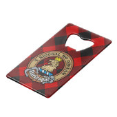 MacGregor Wappen über Rob Roy Tartan Geldbeutel Flaschenöffner (Vorderseite Schrägansicht)