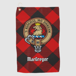 MacGregor Wappen über Rob Roy Tartan Golfhandtuch