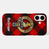 MacGregor Wappen über Rob Roy Tartan iPhone Case (Rückseite (Horizontal))
