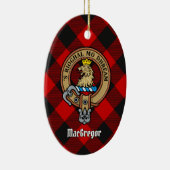 MacGregor Wappen über Rob Roy Tartan Keramik Ornament (Rechts)