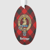 MacGregor Wappen über Rob Roy Tartan Ornament (Vorderseite)