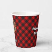 MacGregor Wappen über Rob Roy Tartan Paper Cups Pappbecher (Links)