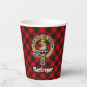 MacGregor Wappen über Rob Roy Tartan Paper Cups Pappbecher (Vorderseite)