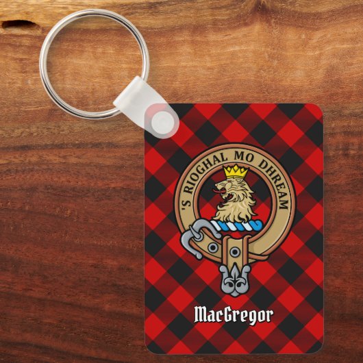 MacGregor Wappen über Rob Roy Tartan Schlüsselanhä Schlüsselanhänger (Vorderseite)