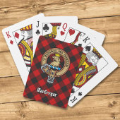 MacGregor Wappen über Rob Roy Tartan Spielkarten