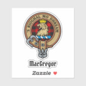 MacGregor Wappen über Rob Roy Tartan Sticker (Blatt)