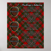 MacGregors Ansammlung Clan Tartan Print Poster (Vorne)