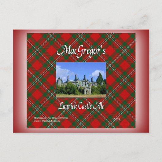 MacGregor's Lanrick Castle Ale Postkarte (Vorderseite)