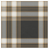 MacGuinness Tartan Black und Brown Irish Kariert Stoff (Nahaufnahme)