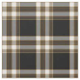MacGuinness Tartan Black und Brown Irish Kariert Stoff