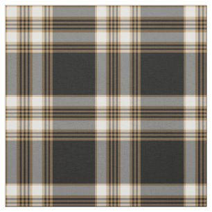 MacGuinness Tartan Black und Brown Irish Kariert Stoff
