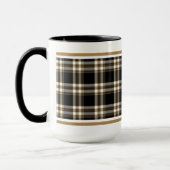 MacGuinness Tartan Black und Brown Irish Kariert Tasse (Links)