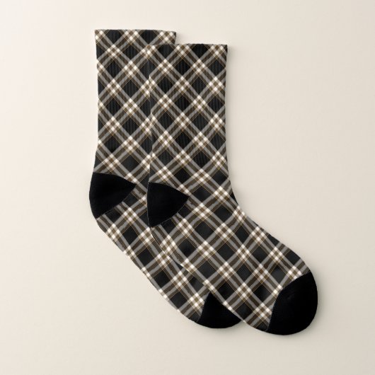 MacGuinness Tartan Black und Tan Kariert Socken (Paar)