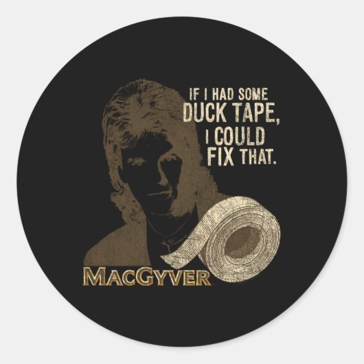 Macgyver Duct Tape Runder Aufkleber (Vorderseite)