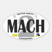 MACH 2 Agility Titelaufkleber Ovaler Aufkleber (Vorderseite)