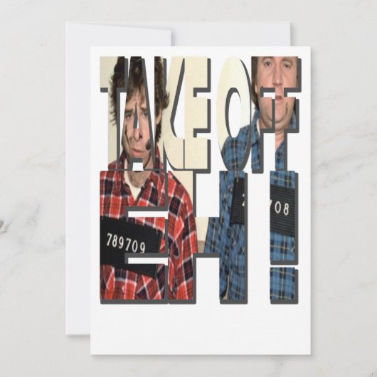 Mach ab, Eh! Strange Brew Classic Design Einladung (Vorderseite)