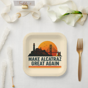 Mach Alcatraz wieder großartig Lustig Pappteller