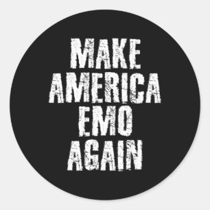 Mach Amerika Emo Wieder Lustiges Goth Geschenk Ide Runder Aufkleber