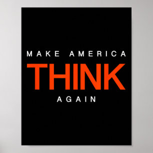 Mach Amerika nochmal denkend - Anti-Trump Protest  Poster