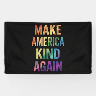 Mach Amerika wieder freundlich Regenbogen LGBTQ Sc Banner