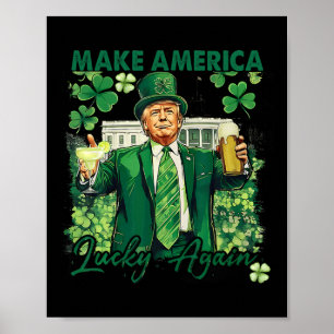 Mach Amerika wieder glücklich lustiger Trump St Pa Poster