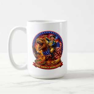 Mach Amerika wieder verrückt Lustiges patriotische Kaffeetasse