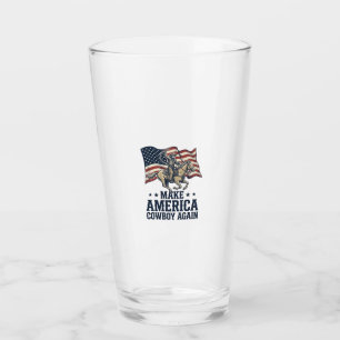 Mach Amerika wieder zum Cowboy-Land Patriotisches Glas