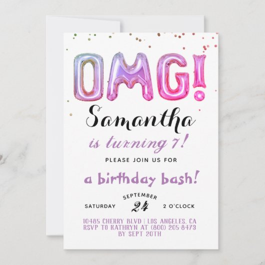 MACH! Birthday Confetti Einladung (Vorderseite)