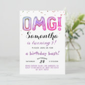 MACH! Birthday Confetti Einladung (Stehend Vorderseite)