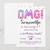MACH! Birthday Confetti Einladung (Vorne/Hinten)