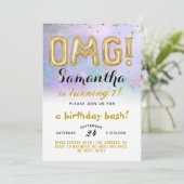 MACH! Birthday Confetti Einladung (Stehend Vorderseite)