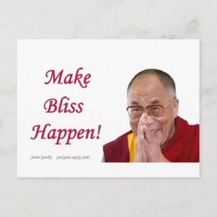 Mach Bliss zustande! - Dalai Lama Postkarte