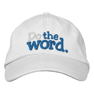 Mach das Wort. Baseballkappe mit Stickerei Bestickte Baseballkappe