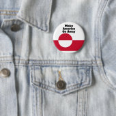 Mach, dass Amerika verschwindet - Grönland-Flagge Button (Beispiel)