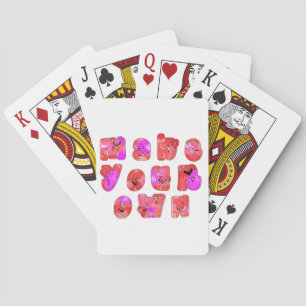 Mach dein eigenes Herzen Kunst Druck Design Spielkarten