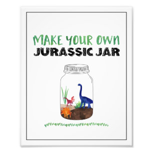 Mach dein eigenes Jurassic-Jar-Dinosaurier-Geburts Fotodruck