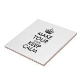 Mach dein eigenes Keep Calm - schwarz Fliese (Seite)