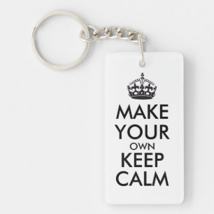 Mach dein eigenes Keep Calm - schwarz Schlüsselanhänger