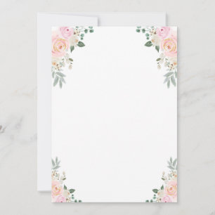 Mach dein eigenes Spiel Champagner Floral Party Einladung