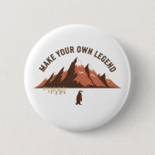 Mach deine eigene Legende – Inspirierendes Pinguin Button (Vorderseite)