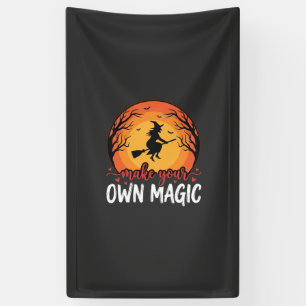 Mach deine eigene magische Hexen-Halloween-Gestalt Banner