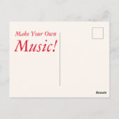"Mach deine eigene Musik" steigende Taube Postkarte (Rückseite)