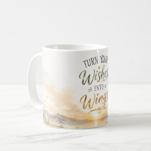Mach deine Wünsche zu Flügeln Löwenzahn Inspiratio Kaffeetasse