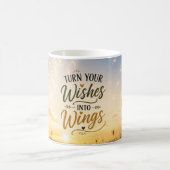 Mach deine Wünsche zu Flügeln Löwenzahn Inspiratio Kaffeetasse (Mittel)