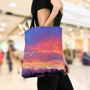 Mach deinen eigenen magischen Spruch Pink Blaue Wo Tasche