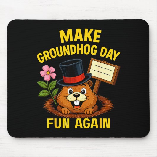 Mach den Groundhog Day wieder lustig, lustiger Gro Mousepad (Vorne)