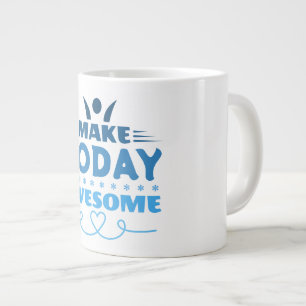 Mach den heutigen Tag großartig Retro-Typografie Jumbo-Tasse